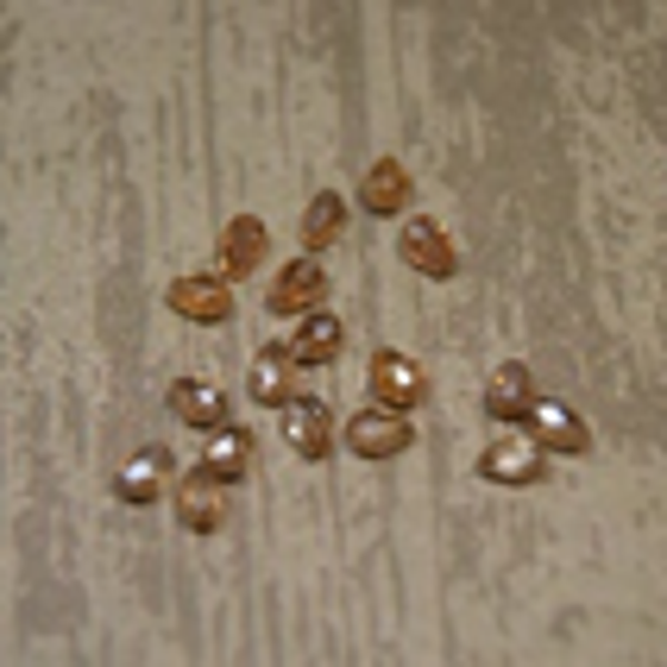 perle cristal ORANGE CLAIR ovale
