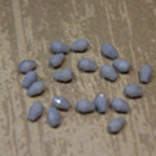 perle cristal GRIS ovale