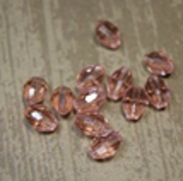 perle cristal ROSE ovale