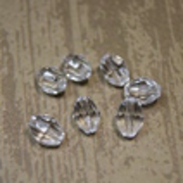perle cristal TRANSPARENT ovale