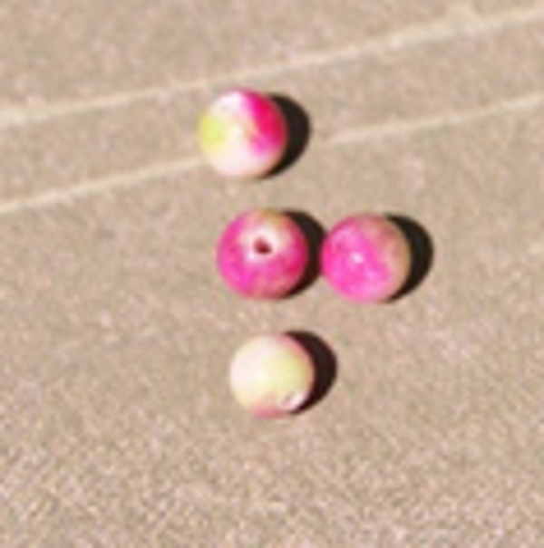 perle jade VERT ROSE Ø4