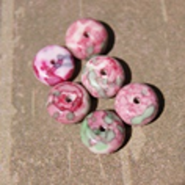 perle jade ROSE VERT 10x5