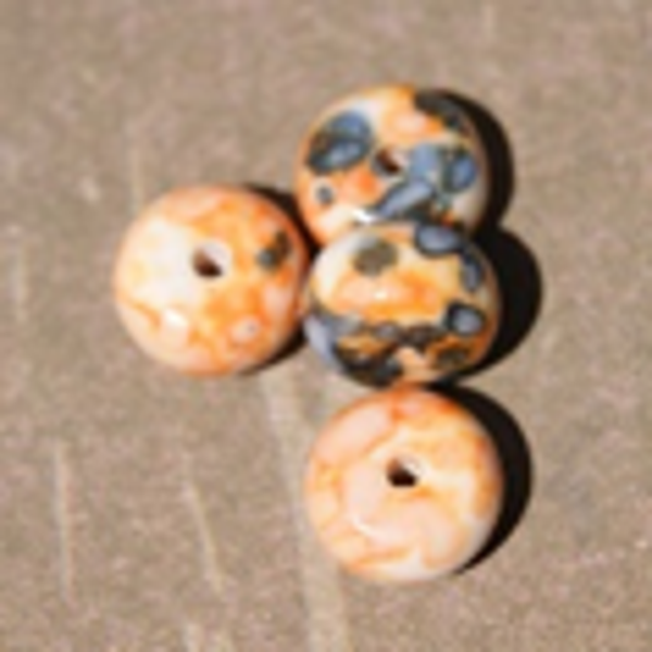 perle jade ORANGE GRIS 10x5