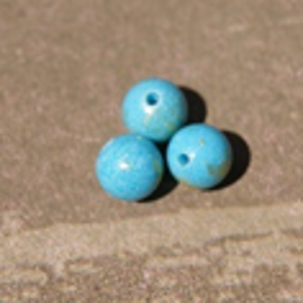 perle jade turquoise/or Ø6