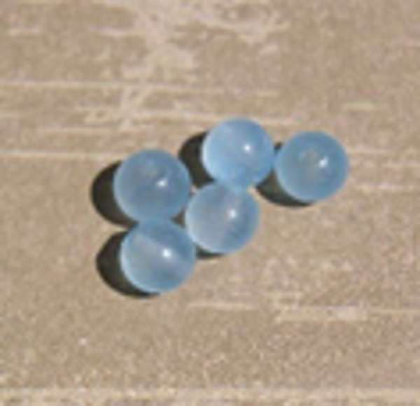 perle jade BLEU TRANSPARENT Ø8