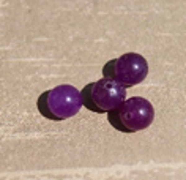 perle jade VIOLET FONCÉ Ø8