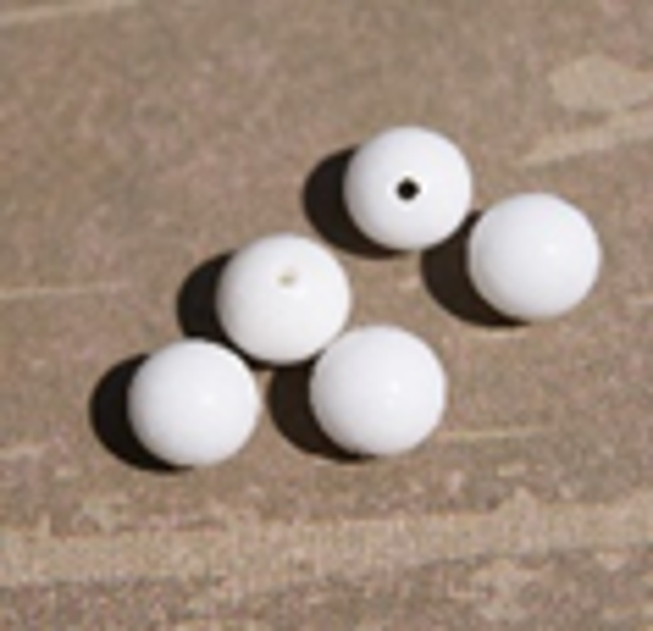 perle jade BLANC Ø8