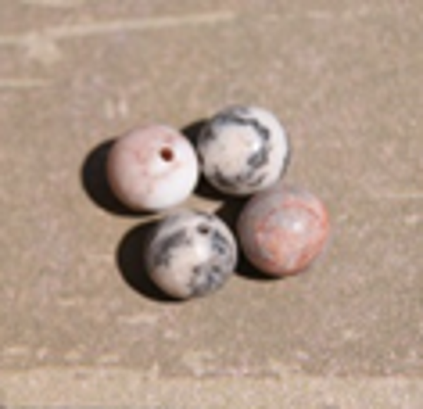 perle jade GRIS MARBRÉ Ø8