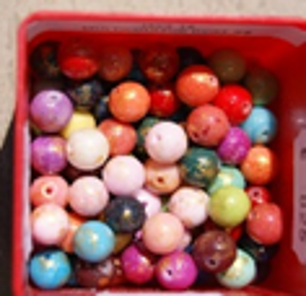 perle jade MULTICOLOR DORÉ Ø8