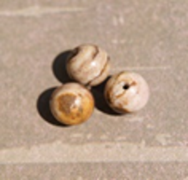 perle jade MARRON marbré Ø8