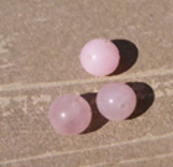 perle jade ROSE PÂLE Ø10