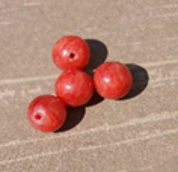 perle jade ROUGE Ø10