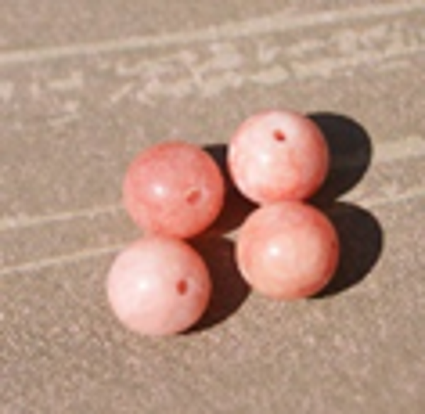 perle jade SAUMON Ø10