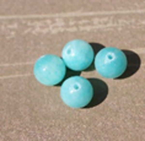 perle jade TURQUOISE PÂLE Ø10