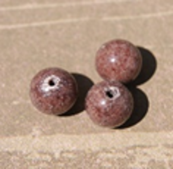 perle jade marron foncé Ø10