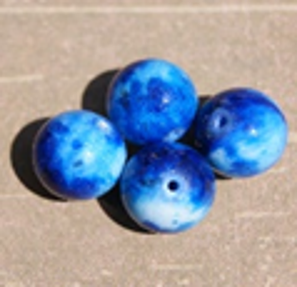 perle jade  bleu clair/bleu foncé teint Ø14