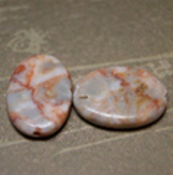 perle JASPE clair ovale 23x17
