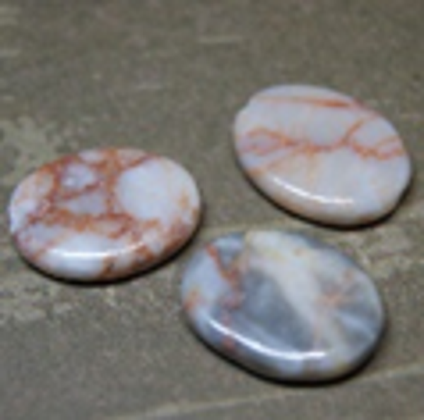 perle jaspe plat ovale 20x14