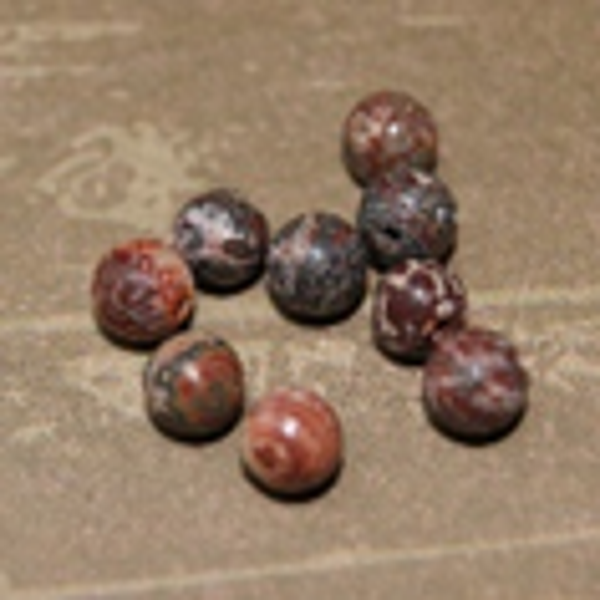 perle jaspe ROUGE Ø6