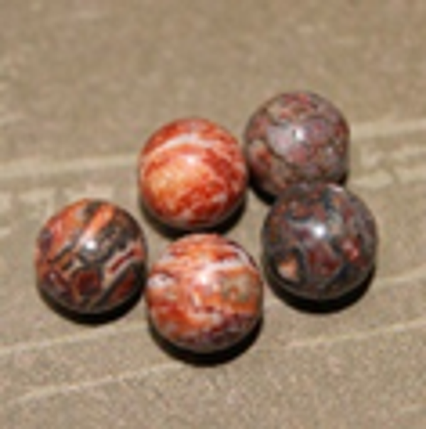 perle jaspe  ROUGE clair Ø10