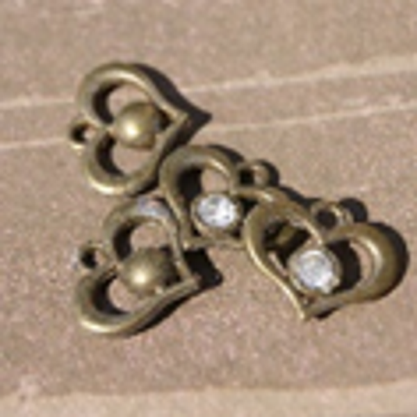 cœur strass(B) 15x13