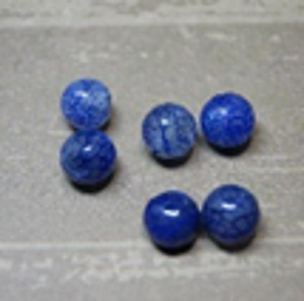 perle agate BLEU  MARINE Ø10