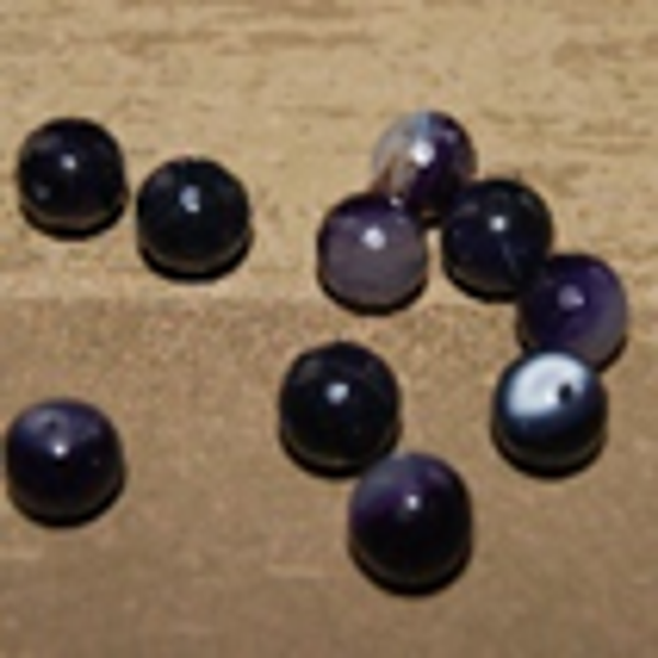 perle agate NOIR Ø10