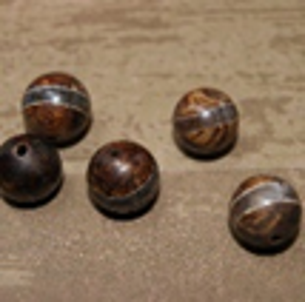 perle agate MARRON FONCÉ Ø12