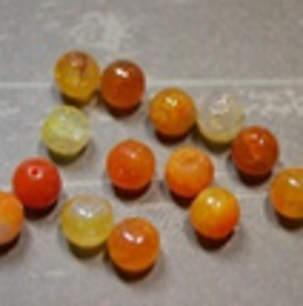perle agate ORANGE facette Ø8