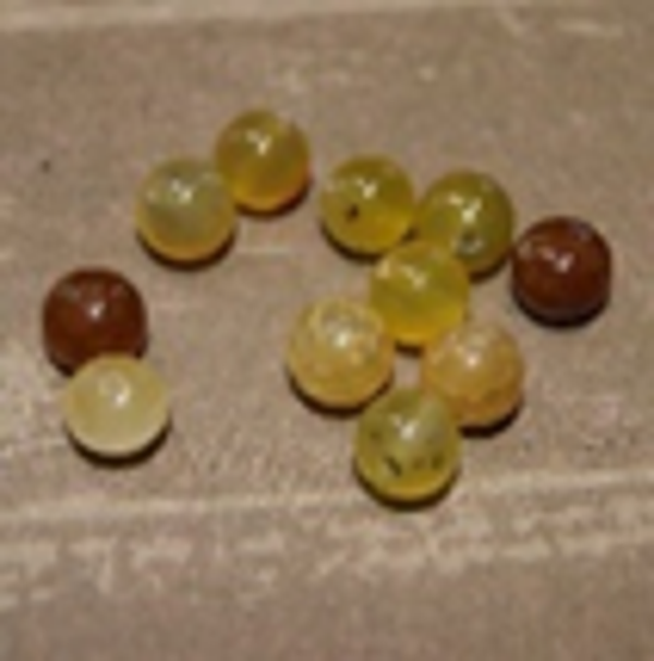 perle agate JAUNE clair facette Ø8