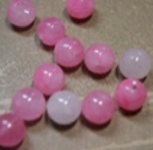 perle agate ROSE PÂLE Ø10