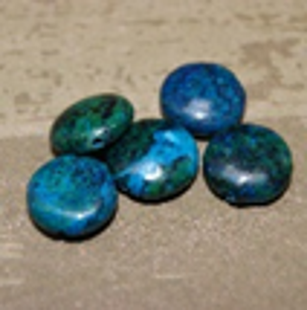 perle chrysocolle VERT Ø14