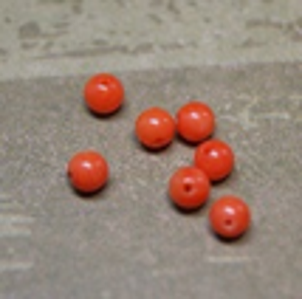 perle corail ORANGE Ø4