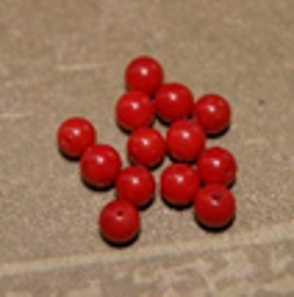perle corail ROUGE Ø4