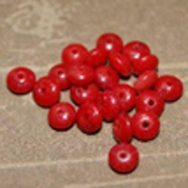 perle corail ROUGE Ø6