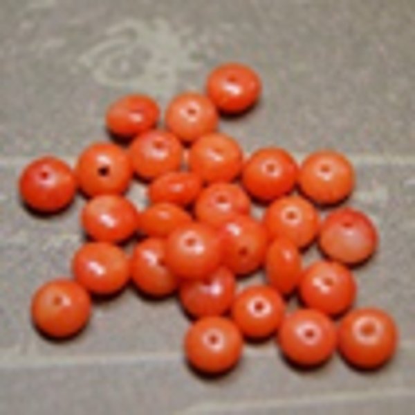 perle corail ORANGE Ø6