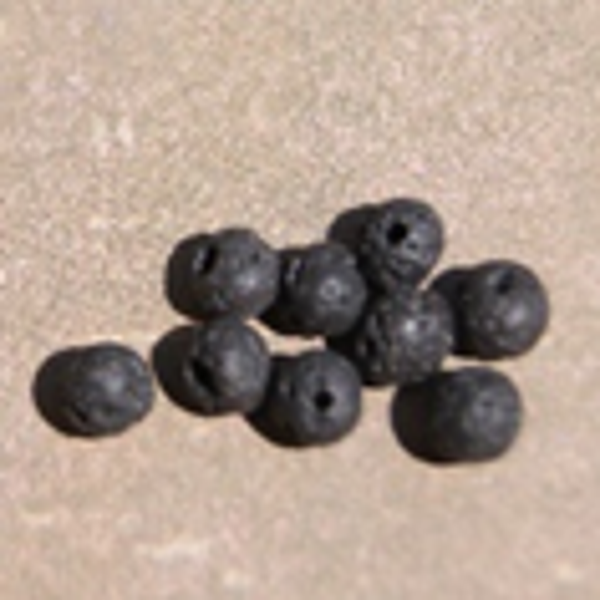 perle lave noir Ø4