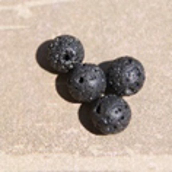 perle lave noir Ø8