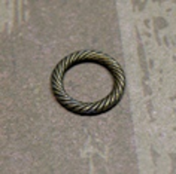 anneaux strié bronze Ø13