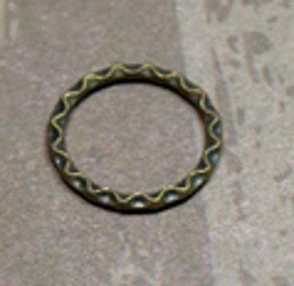 anneaux zig zag bronze Ø17