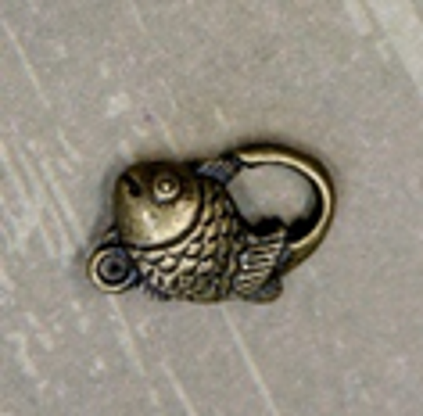 mousqueton poisson bronze