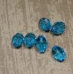 perle cristal TURQUOISE ovale