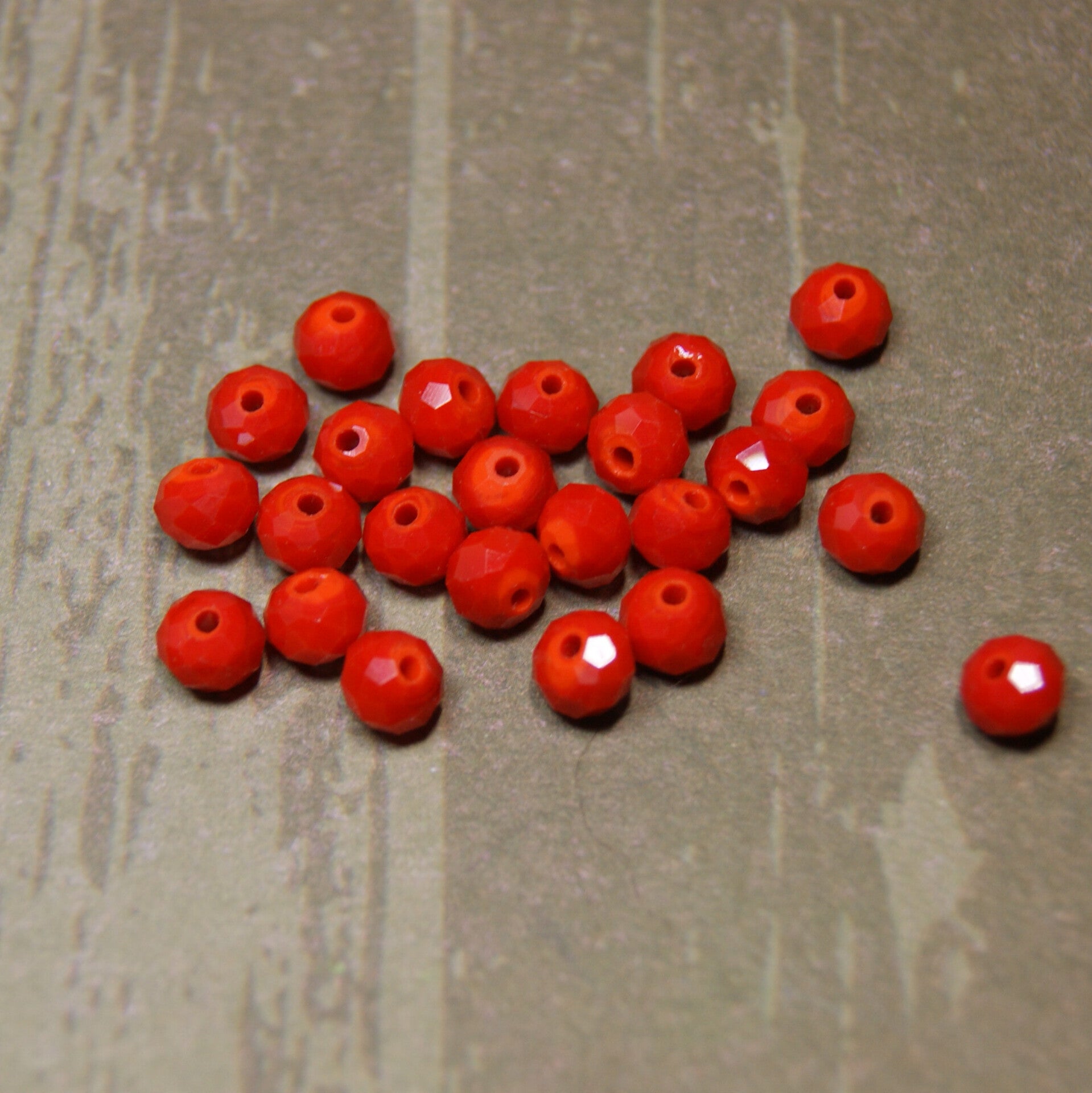 Perle cristal ORANGE 6x4