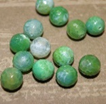 perle agate VERT facette Ø10