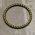 anneaux  bronze torsadé fin Ø25