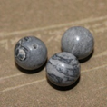 perle jaspe GRIS Ø12