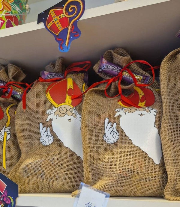Sinterklaas Jute Zak met Snoepgoed