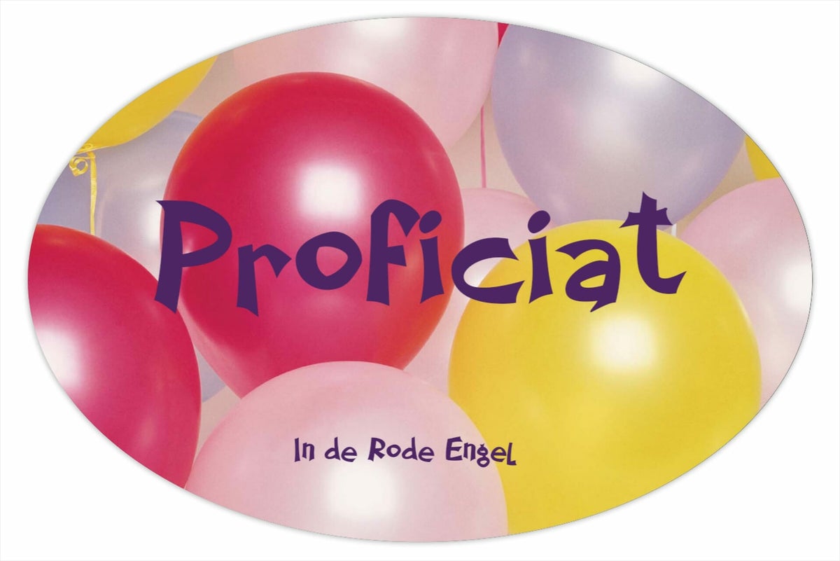 Sticker Proficiat Sticker proficiat | Inderodeengel