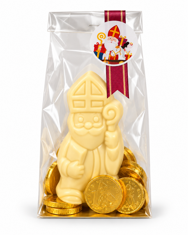 Witte Chocolade Sinterklaas met Chocolademuntjes