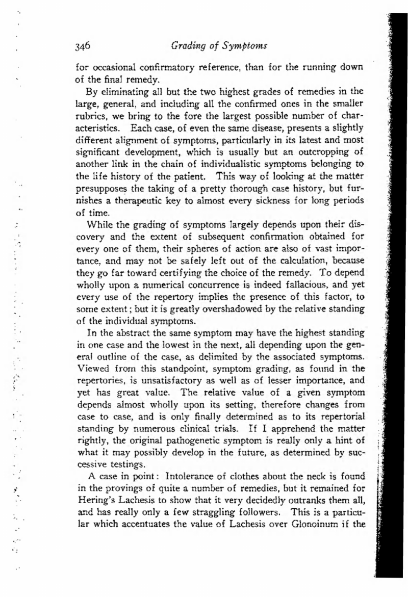 Boger Grading of Symptoms, 1926 page 346, discussing numerical concurrence and the context of symptoms.